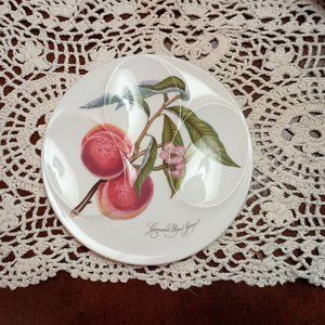 Vintage Portmerion melamine spoon rest. Round, peach design